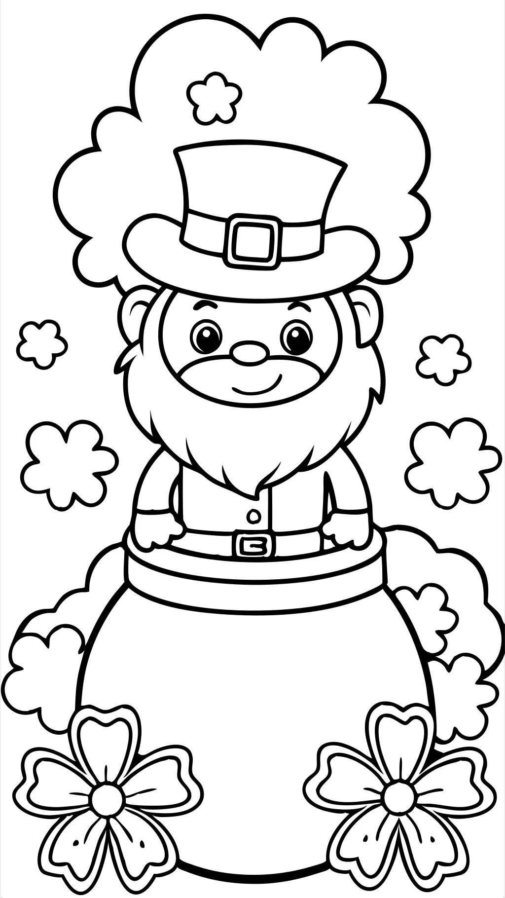 coloring page leprechaun